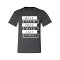 thumbnail image 2 of Wild Bobby, Have Faith Pray Hard Stay Humble Inspirational/Christian Men Graphic Tee, Heather Black, Medium, 2 of 6