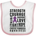 thumbnail image 3 of Inktastic Cystic Fibrosis Awareness Strength Courage Support Boys or Girls Baby Bib, 3 of 4