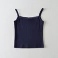 thumbnail image 5 of Jewelreauty Spaghetti Strap Tank Top Women Cotton Sleeveless Slim Fit Crop Tops Casual Basic Cami Shirts (S, Navy), 5 of 9