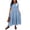 Light Blue, variant on Dresses for Women Jerdar Plus Size Dresses for Women Summer Casual Short Sleeve Long Wrap Waist Dress Flowy Maxi Beach Dresses XL