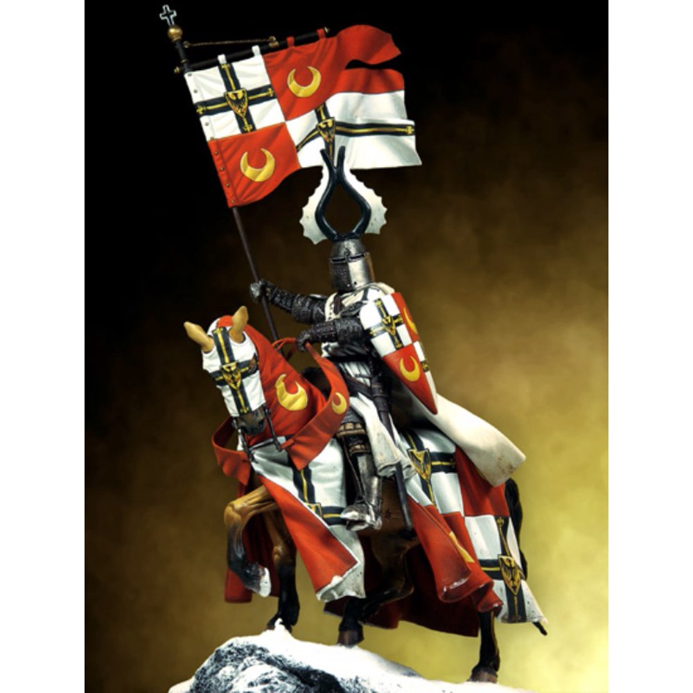 Pegaso Models 90mm Crusaders Teutonic Knight White Metal Figure Kit 90