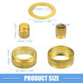 thumbnail image 4 of Unique Bargains 8pcs AC Control Switch Air Vent Knob Engine Start Button Cover for Honda Civic 2022-2023 Gold Tone, 4 of 7