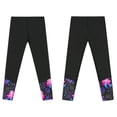 thumbnail image 3 of iiniim Kids Girls Beach Swimming Bottoms High Waist Swim Pants Fish Scales Print Leggings Black 10, 3 of 7