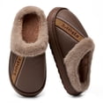 thumbnail image 6 of Ablanczoom Slippers Men Shoes: Memory Foam Winter Men Slippers Waterproof Non-Slip Warm Fuzzy Faux Fur Indoor Outdoor, 6 of 7