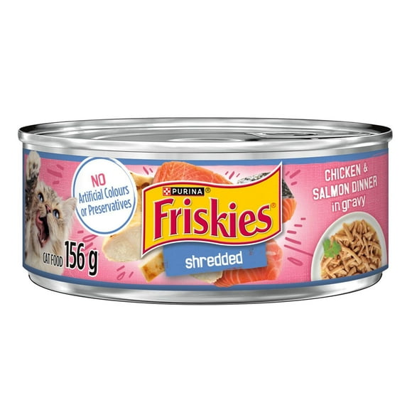 Friskies en Lanières Dîner de Poulet et Saumon Nourriture pour Chats 156g