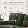 thumbnail image 3 of MOONMISS 67" Velvet Loveseat Couch, Modern Small Sofa With Walnut Wood Legs 2-seater Fabric Upholstered Mini Sofa Couches For Small Space,living Room Bedroom Office Dorm Apartment,Green, 3 of 6