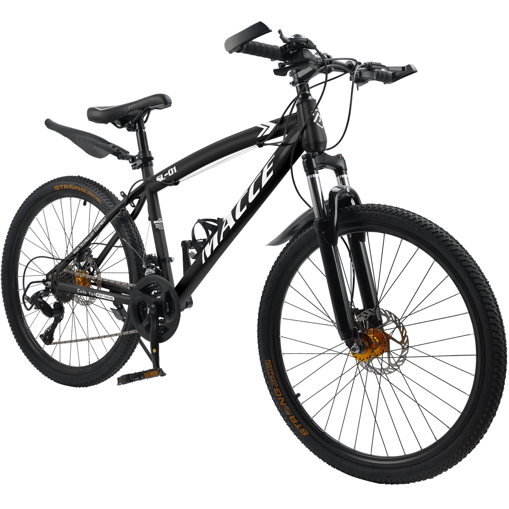 26/27.5 inch Mountain Hardtail Mountain Bike for Men/Women, 27 Speed Twist Shifting, Front Suspension, Comfort Saddle, Purple/Black/White