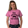 thumbnail image 3 of Real Unicorns Have Curves Rhinoceros Women's Graphic T Shirt Tees Brisco Brands S, 3 of 6