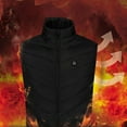 thumbnail image 6 of Frontwalk Unisex Heated Vest Electric USB Smart Heating Gilet Men Outdoor Fishing Camouflage Print Sleeveless Waistcoat with Power Bank Black+Power Bank 3XL, 6 of 9