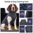 thumbnail image 3 of ROZKITCH Dog Calming Vest,Dual Adjustable Shirts for Dogs,Dog Anxiety Vest Jacket for Fireworks,Thunderstorm,Travel,Separation,Anxiety Calming Vest Wrap for Medium Large Dog,Navyblue,XL, 3 of 7