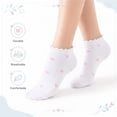 thumbnail image 2 of ARWSER 10 Pack Women Ankle Soft Breathable Socks,  Low Cut Casual Cute Ruffle Heart Knit Frilly Socks Perfect Gifts for Women, 2 of 7