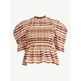 thumbnail image 7 of ELOQUII Elements Women's Plus Size Smocked-Bodice Peplum Top, 7 of 7