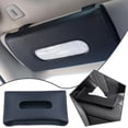 thumbnail image 2 of Wmool Car Sun Visor Leather Tissue Storage Box Cover Paper Napkin Holder K5R6, 2 of 8