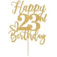 thumbnail image 5 of Adorno para Pastel Yotawebery Brillo Dorado 23º Cumpleaños, 5 of 5