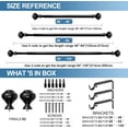 thumbnail image 5 of Urbanest Adjustable Single Curtain Rod Set Doorknob Finials – 1 -Inch Diameter, With Black Rod, 84–120 Inches, 5 of 6