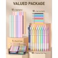 thumbnail image 2 of 33PCS Aesthetic Highlighter and Gel Pen set with Case, 12 Bible Highlighters & Cute Pens Refills With Soft Ink & Tip, No Bleed Quick Dry for Bible Study Journaling Planner Notes School Supplies, 2 of 7