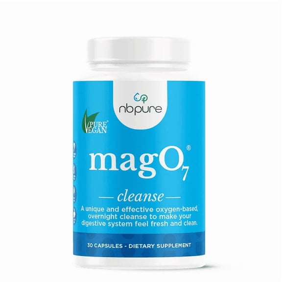 nbpure MagO7 Oxygenated Magnesium Colon Cleanse and Detox, 30 Capsules