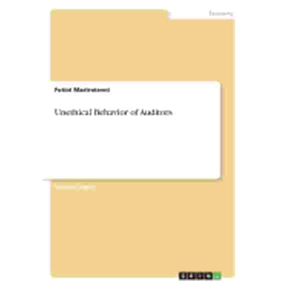 Unethical Behavior of Auditors (Paperback)