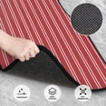 thumbnail image 3 of Disketp Stripes Red White for Crystal Velvet Car Mats Four-Piece Set,All-Season Automotive Protection, Vehicles, Cars, Trucks, and SUVs,Anti-Slip Design, 3 of 7