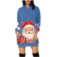 thumbnail image 1 of WILLBEST Sudadera Deportiva Para Mujer, Vestido de Navidad, Vestido de Noche Para Mujer, Sudadera Navideña de Moda Con Capucha y Bolsillo Tipo Bolso, Sudadera Estampada Con Capucha, Falda de Moda, 1 of 4