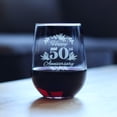 thumbnail image 2 of Bevvee Stemless Wine Glass 17 oz Floral Anniversary 50 Gifts for Wine Lovers Wine Glasses, 2 of 4
