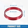 thumbnail image 4 of Car Hub Centric Rings OD 60.1mm to ID 56.1mm Hub Centric Rings Wheel Bore Center Spacer Aluminum Alloy Red (Set of 4), 4 of 7