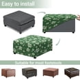 thumbnail image 5 of Xoenoiee Green Shamrock Music Note Print Ottoman Cover Waterproof Square Ottoman Covers Thick Slipcover for Living Room, Washable Storage Footstool Furniture Protector for Dogs, Pets, L, 5 of 7
