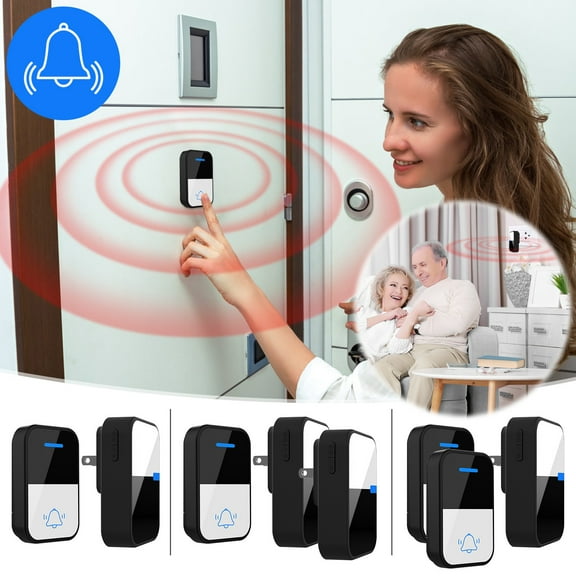 Viflosae 2in1 Wireless Doorbell Plug And Play Door Bell Kit Adjustable-Volume 120M Doorbell Chime 36 Melodies & 6 Adjust Volume Electronics Gadgets