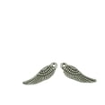 thumbnail image 2 of Paquete de 100 colgantes de alas de ángel chapados en plata tibetana para hacer joyas. 17x5mm, 2 of 6