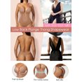thumbnail image 6 of Sveltors Women's Sexy Thong Shapewear Bodysuit Tummy Control Plunge Backless Piece Body Shaper Bra Plus Size, 6 of 8