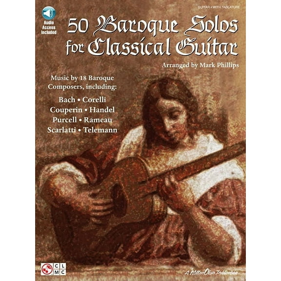 50 Baroque Solos for Classical Guitar Book/Online Audio, (Paperback)