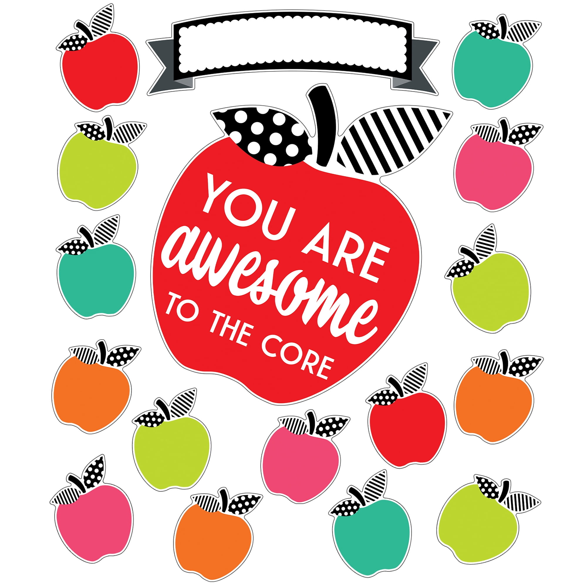 Schoolgirl Style Black, White and Stylish Brights You Are Awesome to the  Core Bulletin Board Set, 38 Pieces - Walmart.com