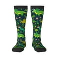 thumbnail image 2 of Lsque Dinosaurs and Flowers Printed Crew Socks Men's Women's LightWeight Thin Casual Calf Socks ,Knee High Socks,Cotton Socks, 2 of 9