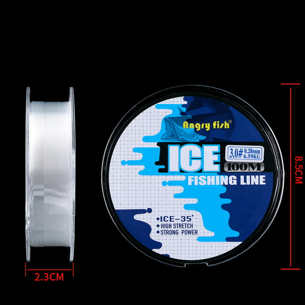 100M Ice Fishing Line Monofilament Super Strong Nylon Line for Winter Ice  Lake