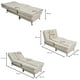 thumbnail image 5 of Sofá Cama Individual Sillón y Taburete NORVAL  Florencia Moderno en Lino Chocolate estructura de madera con pata cromada, 5 of 6