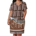 thumbnail image 3 of Dulce dulce barra de Chocolate vestido suelto con bolsillo vestidos de novia para mujer, 3 of 7