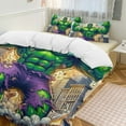 thumbnail image 5 of Hulk 3-Piece Bedding Set Super Hero Hulk King Bed Set with Bed Sheet and Pillowcases Gifts for Girls Boys, 5 of 7
