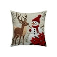 thumbnail image 2 of 45x45cm Christmas Pillow Set Festival Decorative Sofa Decorative Linen Pillow Set Three Piece, 2 of 9