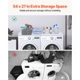 thumbnail image 3 of KFFKFF Comptoir de Laveuse et Sécheuse, Comptoir de Laveuse et Sécheuse en Bois 54 Pouces x 27 Pouces, Housse Supérieure de Machine à Lessive Résistante à l'Eau avec Coussinets Antidérapants, Blanc, 3 of 9