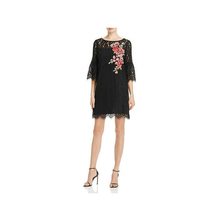 Karen Kane Womens Lace Floral Embroidered Mini Dress