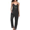 thumbnail image 1 of SAYOO Pijama femenino, chaqueta sin mangas de cuello V, traje de pijama, traje de tirantes sexy SAYOO moda, 1 of 5
