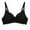 Black Everyday Bra for Women, variant on ATOYSOY Women's Everyday Bra Wireless Ruched Breathable Push Up Underwear Smoothing Comfort Bra Triangle Bralette Bra Deep V Beige L
