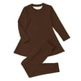 thumbnail image 4 of MEZZALL Toddler Girls Two Piece Outfits Long Sleeve Tops Dress And Pants Solid Color Baby Kids Casual Daily Wear Outfits Classic Clothing Sets, 4 of 4