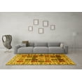 thumbnail image 3 of Ahgly Company Machine Washable Indoor Square Persian Yellow Traditional Area Rugs, 7' Square, 3 of 4