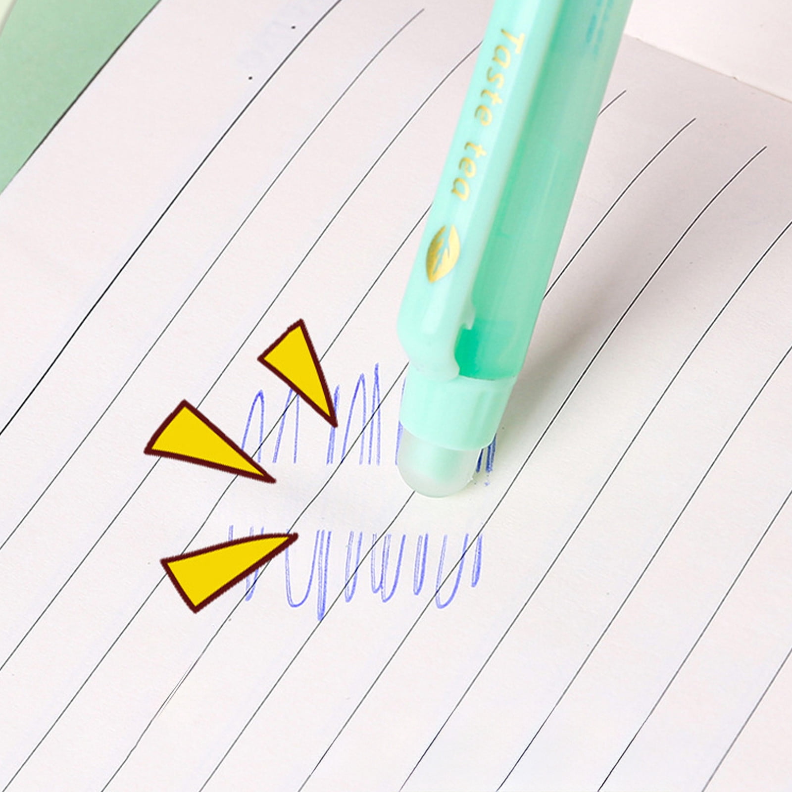 Yunuuuoa Scented Erasable Pens, 0.5mm ST Nib Fine Point Rolling Ball Pens, Tea Aroma Fast Drying Thermal Ink Pen Set, Smooth Writing Push-Up Retractable Pen for Office Writing Take Note