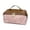 Pink, variant on Uuiauoio PU Leather Travel Makeup Bag, Large Capacity Cosmetic Bag for Women, Waterproof Portable Pouch with Divider, Toiletry Organizer with Handle