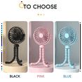 thumbnail image 2 of Octopus Fan, Desktop Camping USB Rechargeable Tripod with Light Fan Pink, 2 of 9