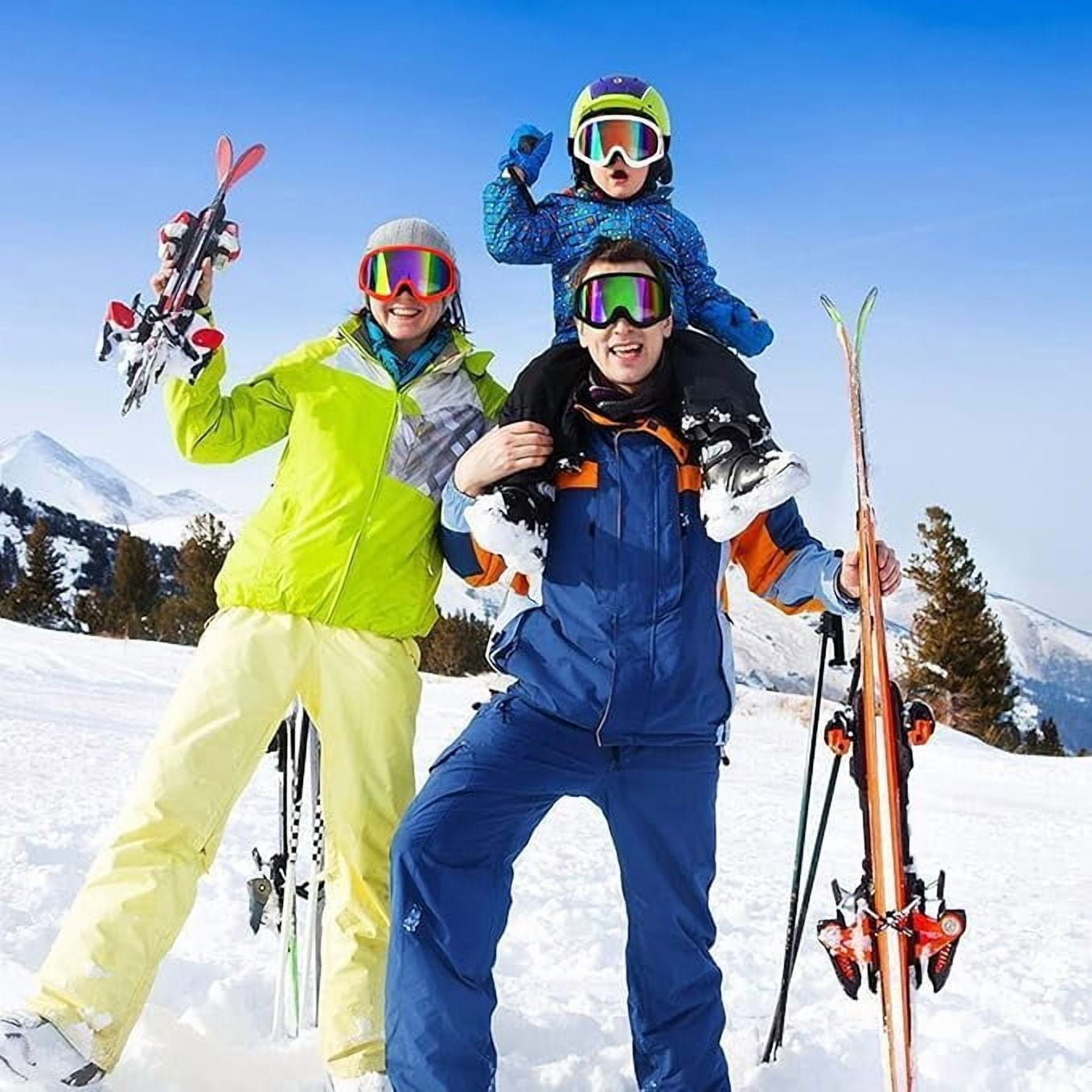 ALUVIERA Motorcycle and Bike Goggles UV400 Anti-fog Sunglasses Clear Skiing Ski Goggles Sport Goggles (White)