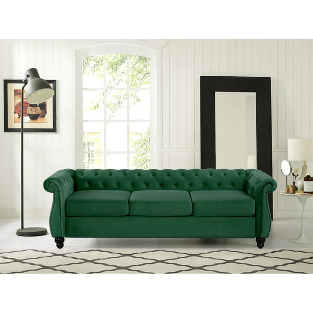 Walmart : 84″ Ember Interiors Chesterfield Sofa for $254.80 