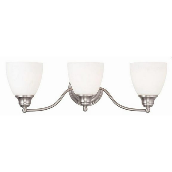3 Light Bathroom Light in Traditional Style 23 inches Wide By 7 inches High-Brushed Nickel Finish Bailey Street Home 218-Bel-1764346